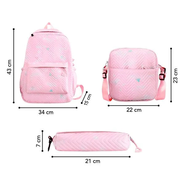 MORRAL JUVENIL KAWAII 3 EN 1 👩🏻👦🏻📚🎒