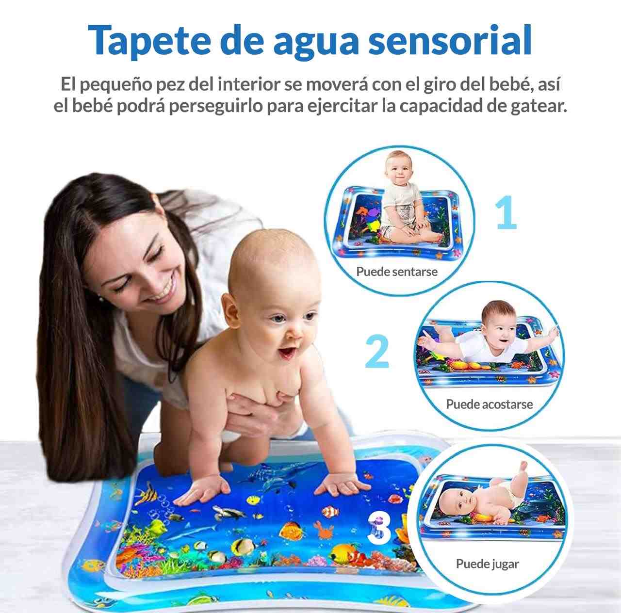 TAPETE DE AGUA SENSORIAL PARA BEBES RECTANGULAR