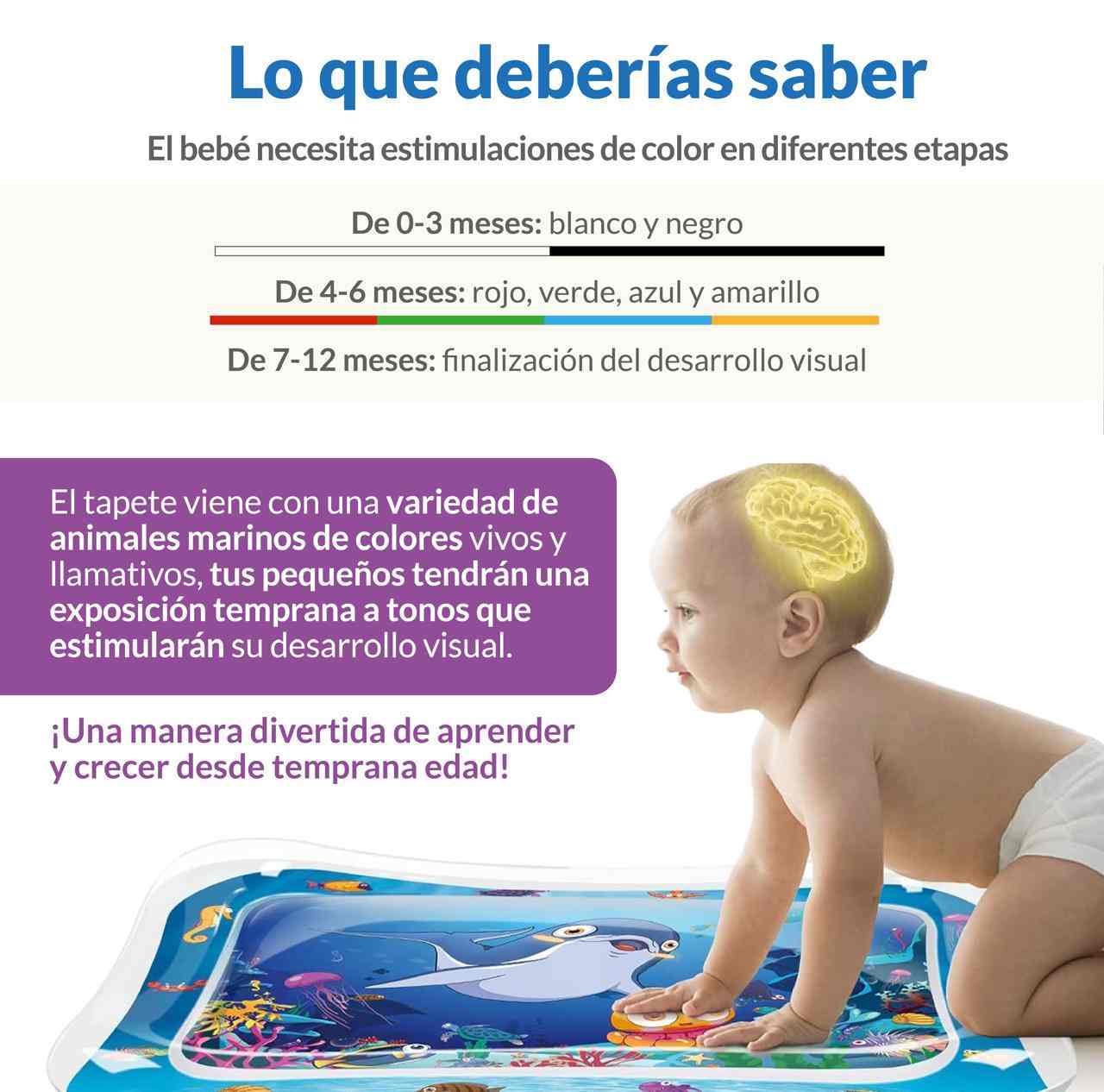 TAPETE DE AGUA SENSORIAL PARA BEBES RECTANGULAR