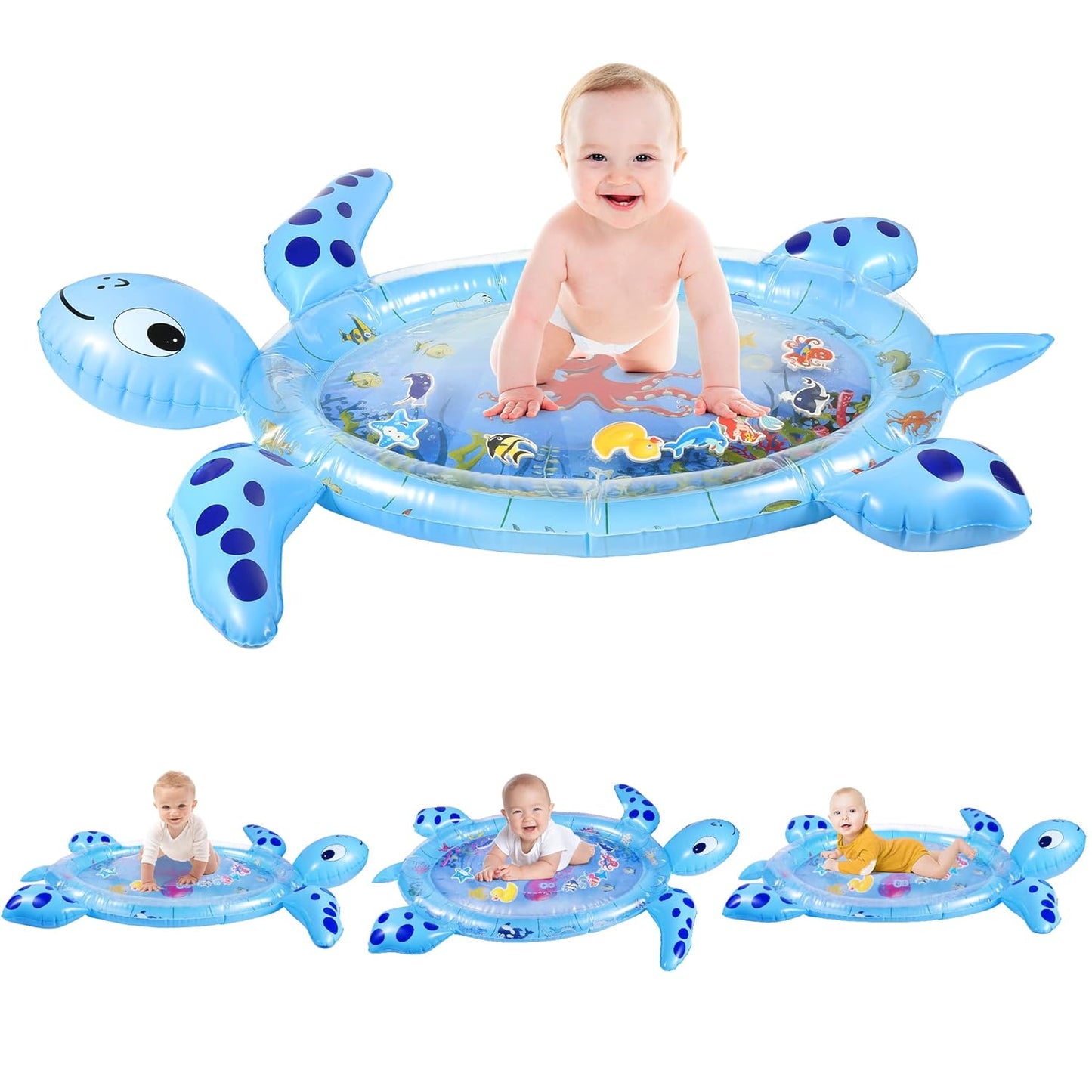 TAPETE DE AGUA SENSORIAL PARA BEBES TORTUGA