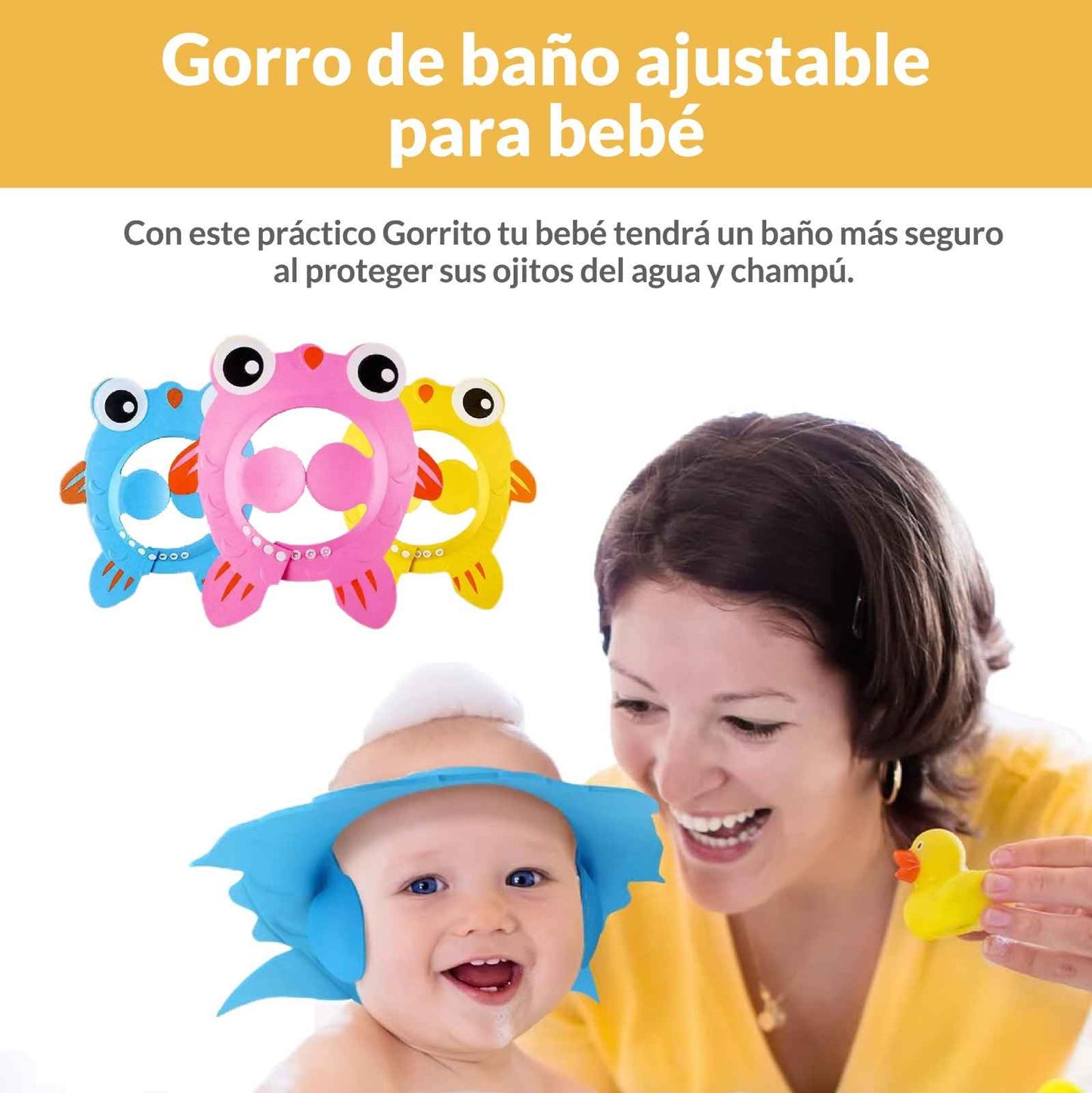 GORRO DE BAÑO PARA BEBÉ