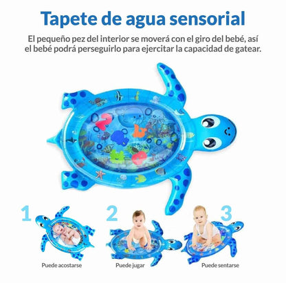 TAPETE DE AGUA SENSORIAL PARA BEBES TORTUGA