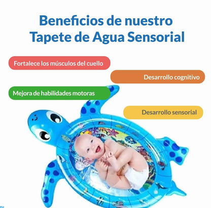 TAPETE DE AGUA SENSORIAL PARA BEBES TORTUGA